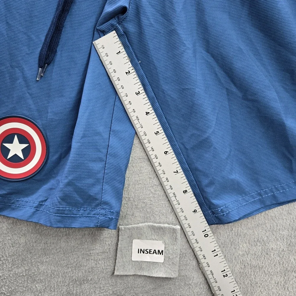 Marvel Men Swimwear M Blue‎ Board Shorts Colorblock Captain America Activewear
